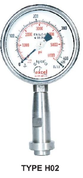 H02 HDS Diaphragm Sealed Type Pressure Gauge
