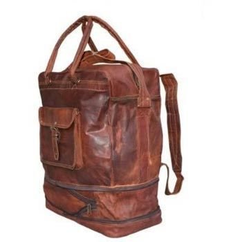 Vintage Brown Genuine Leather Traveling Luggage Bag