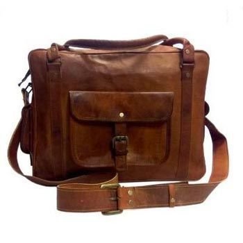 Vintage Brown Genuine Leather Traveling Luggage Bag