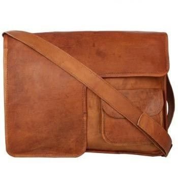 Vintage Brown Leather iPhone Messenger Bag