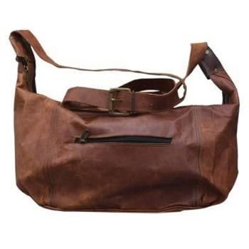 Vintage Brown Genuine Leather Shopping Sling Bag