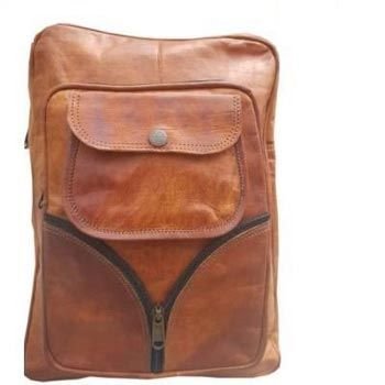 Vintage Brown Genuine Leather Laptop Backpack