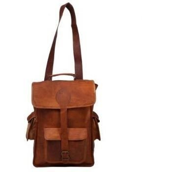 Vintage Brown Genuine Leather Mac Book Backpack
