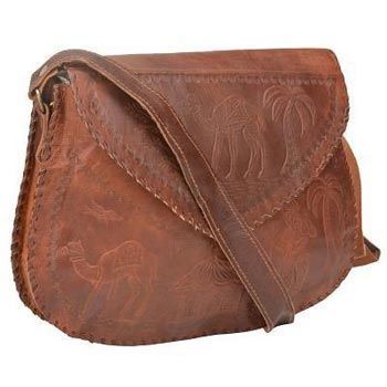 Vintage Brown Genuine Leather Regular Cross Body Bag