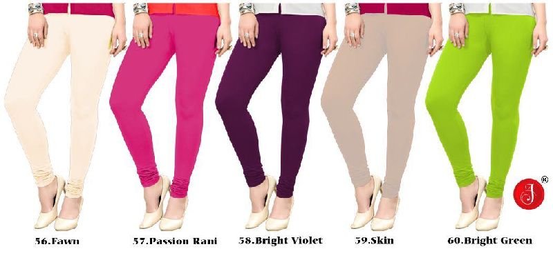 Ladies Plain Cotton Lycra Leggings 02