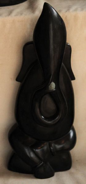 Black Stone Ganesh Statue 01