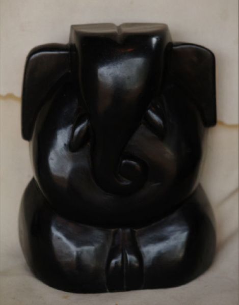 Black Stone Ganesh Statue 04