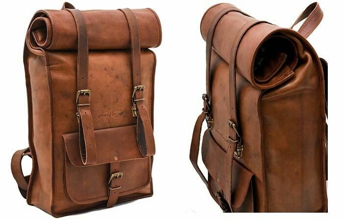 Leather Backpack Bag 01