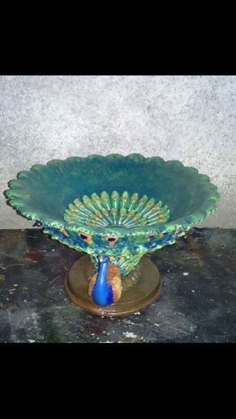 Marble Dust Peacock Bowl  01