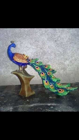 Marble Dust Peacock Statue 01