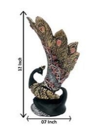 255 - Marble Dust Peacock Statue