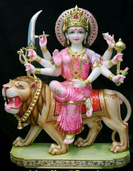 Marble Durga Statue 01