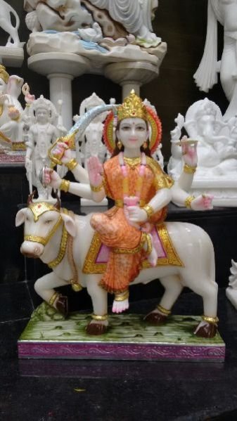 Marble Durga Statue 03
