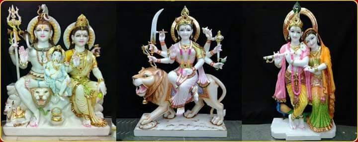 Marble Durga Statue 04
