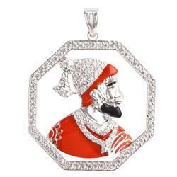 925 Sterling Silver Shivaji Maharaj Pendant 03