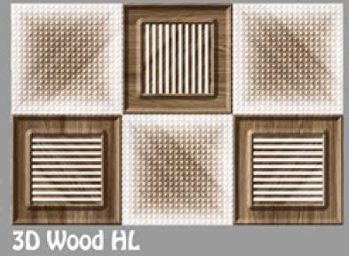 12x18 Glossy Series Wall Tiles (3D Wood HL)