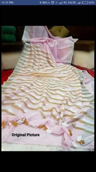 Designer Linen Saree 02
