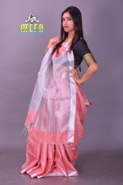 Designer Linen Saree 04