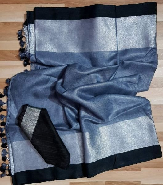 Linen Border Saree 02