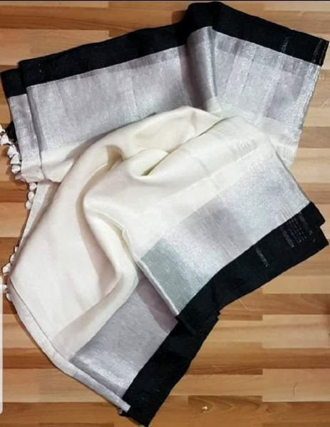 Linen Border Saree 03
