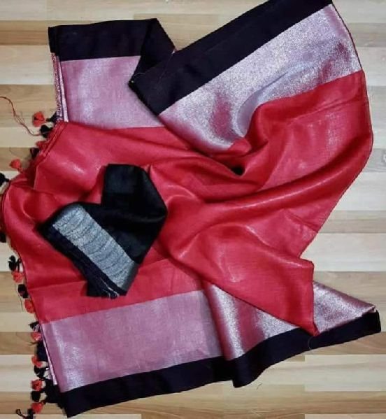 Linen Border Saree 04