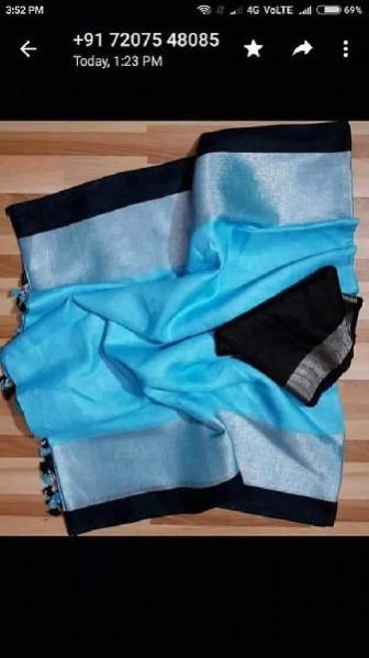 Linen Border Saree 05