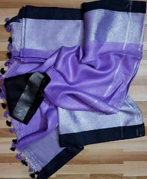 Linen Border Saree 06
