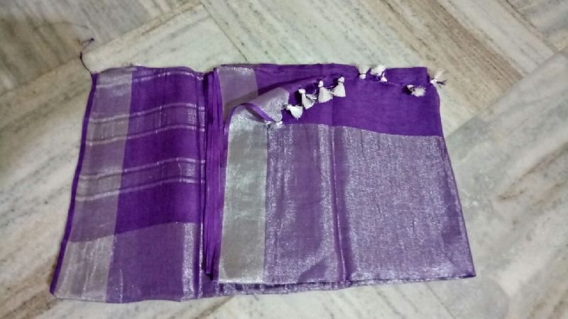 Linen Plain Saree 02