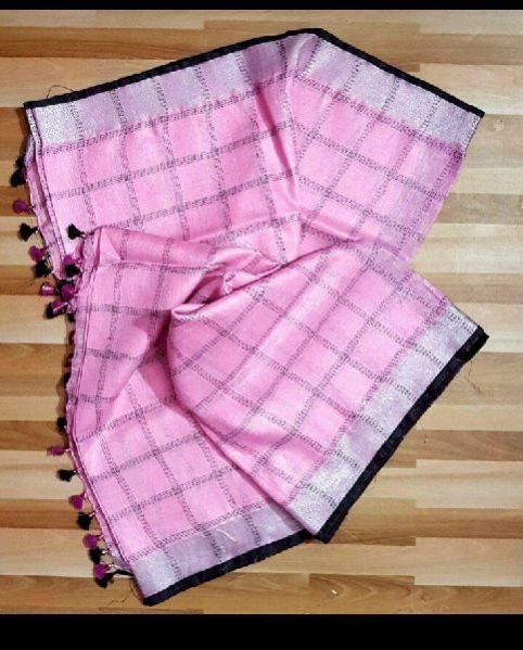 Linen Stripe Saree 02
