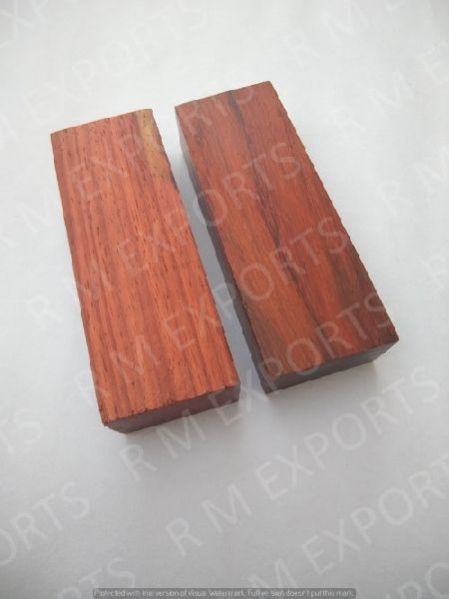 Stabilized Red Wood Flat Knife Scales RM SW 04
