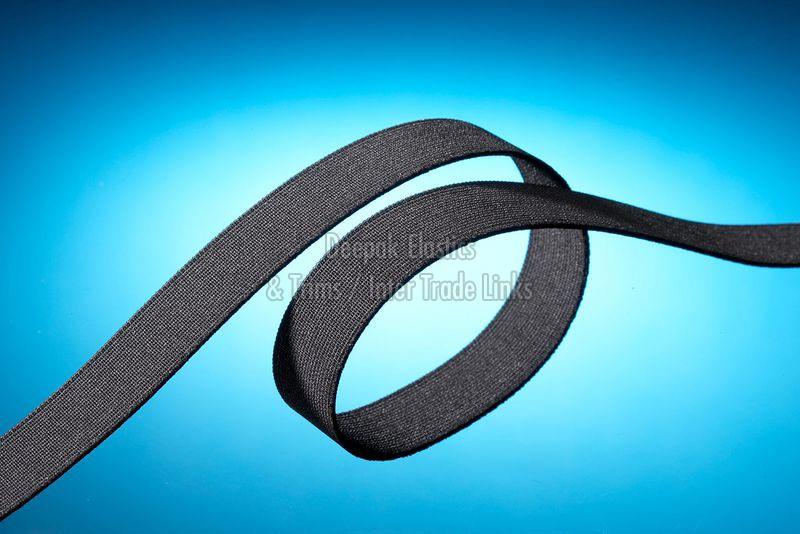 Black Plain Woven Elastic