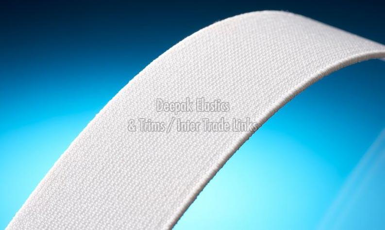 White Plain Woven Elastic