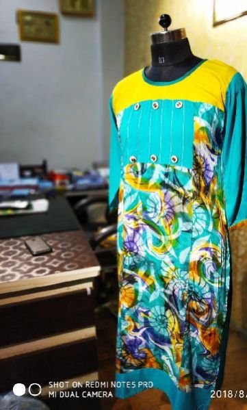 Rayon Pocket Square Kurti