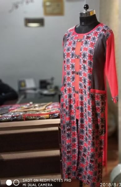 Rayon Print Pocket Kurti