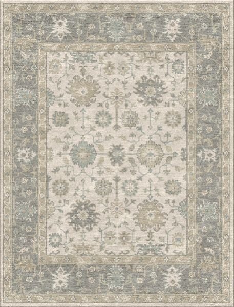 Hand-Knotted Turkish Knot Oushak 02