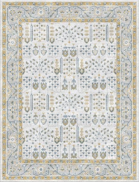 Hand-Knotted Turkish Knot Oushak 03