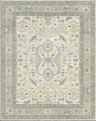 Hand-Knotted Turkish Knot Oushak 04