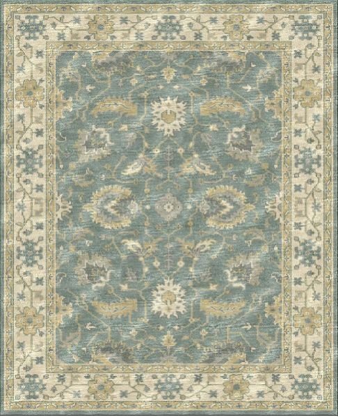 Hand-Knotted Turkish Knot Oushak 05