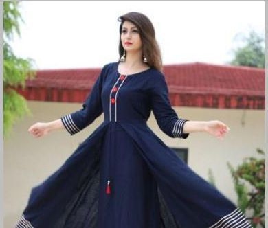 Rayon Gold Printed Designer Long Gown 09