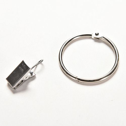 Silver Curtain Rod Ring