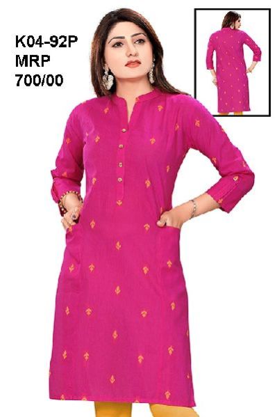 Ladies Chikan Cotton Kurti 02
