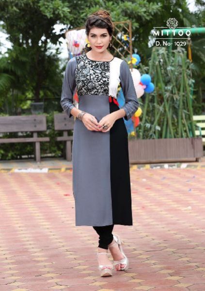 Ladies Chikan Cotton Kurti 06