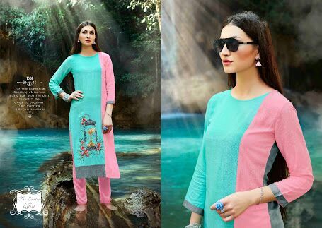Rayon Kurti Palazzo and Dupatta Set 01