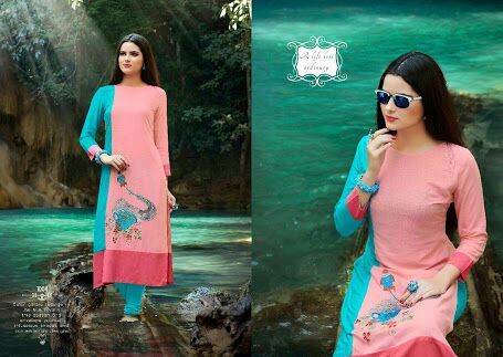 Rayon Kurti Palazzo and Dupatta Set 05