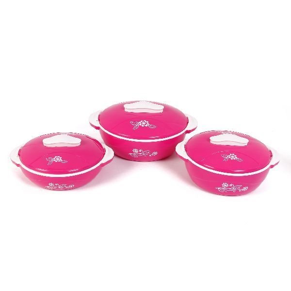 Jayco Fine Dine Three Piece Pink Casserole Set 01