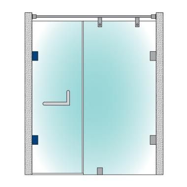 OSH-111-ED-BN Wall to Glass Hinge 90 Degree Shower Cubicle 02