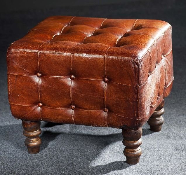 Wooden and Metal Stool 06