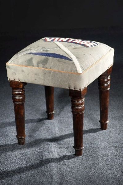 Wooden and Metal Stool 07