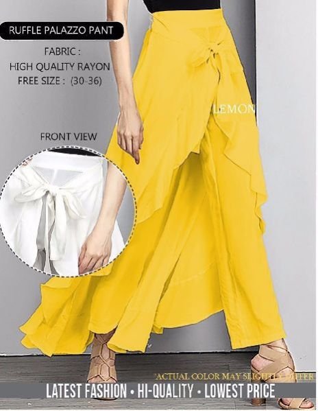 Ruffle Palazzo Pant 02