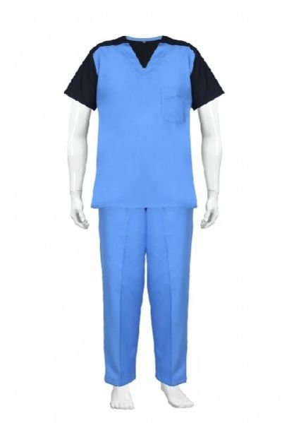 Scrub Suit Blue Black Colour